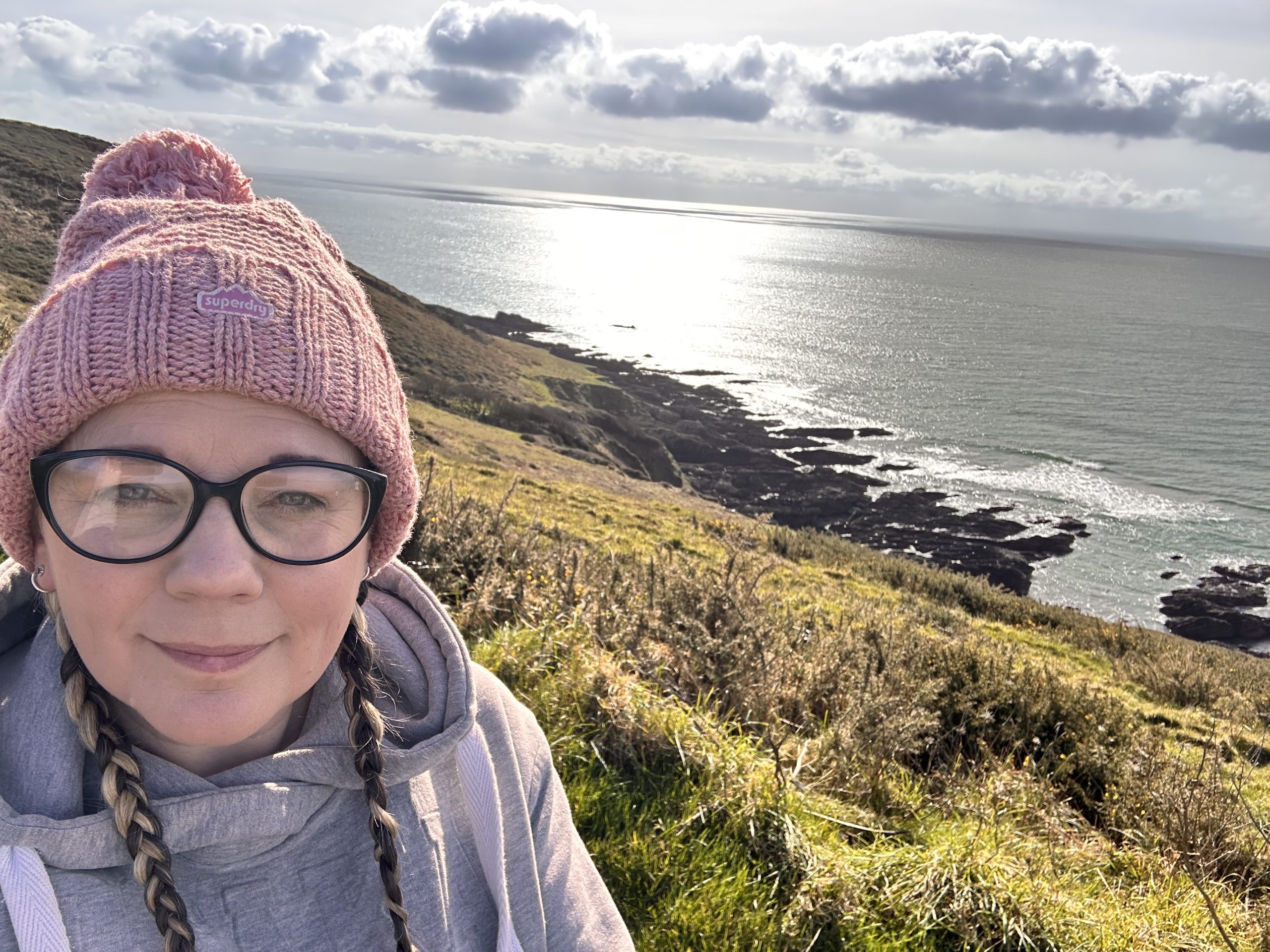 Hannah From WillowPR on a family walk along he Devon coast
